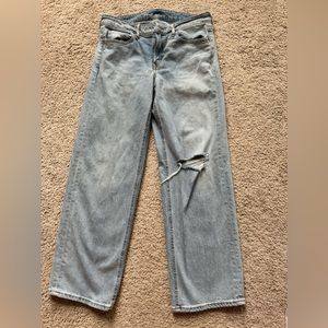 Old Navy mid rise wide leg jeans s